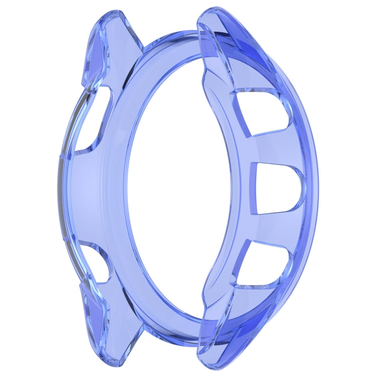 For Garmin Forerunner 165 / 165 Music Half Pack Hollow TPU Watch Protective Case(Transparent Blue) - Watch Cases by PMC TechLife | Online Shopping South Africa | PMC TechLife