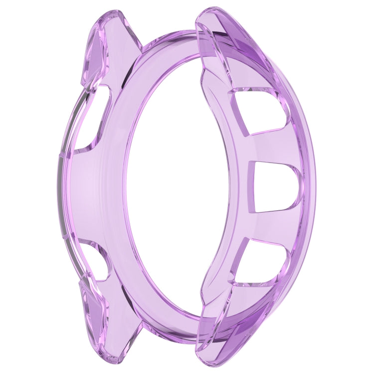 For Garmin Forerunner 165 / 165 Music Half Pack Hollow TPU Watch Protective Case(Transparent Purple) - Watch Cases by PMC TechLife | Online Shopping South Africa | PMC TechLife