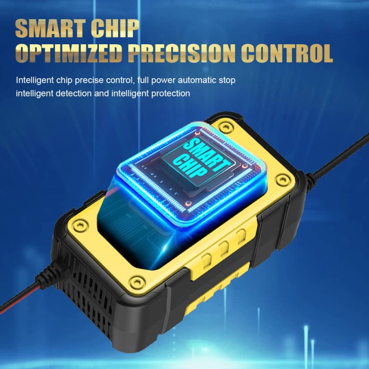 FOXSUR 7A 12V Car / Motorcycle Smart Battery Charger, Plug Type:US Plug(Yellow) - free shipping - PMC TechLife - Order now!