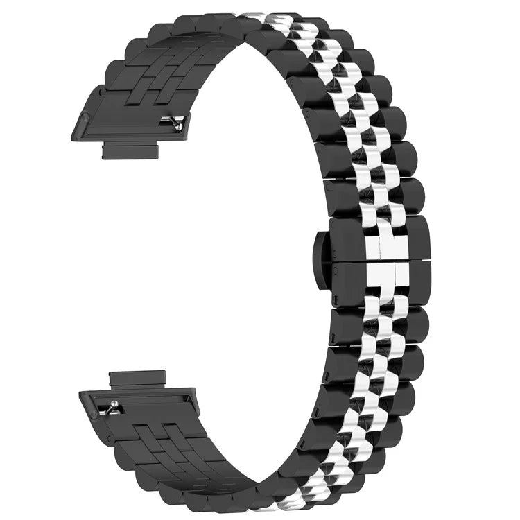For  Xiaomi Redmi Watch 4 Five-bead Butterfly Buckle Metal Watch Band(Silver) - Watch Bands by PMC TechLife | Online Shopping South Africa | PMC TechLife