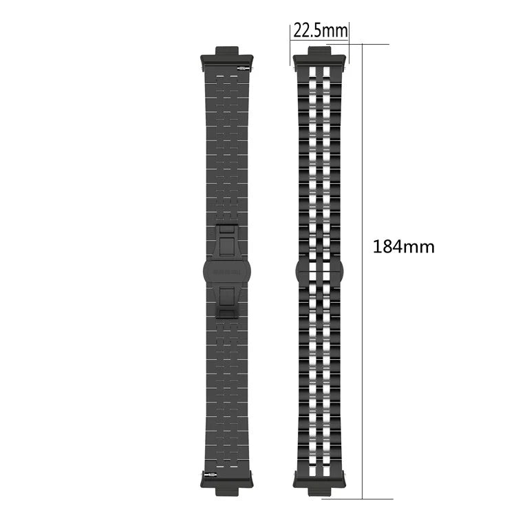 For  Xiaomi Redmi Watch 4 Five-bead Butterfly Buckle Metal Watch Band(Black) - Watch Bands by PMC TechLife | Online Shopping South Africa | PMC TechLife