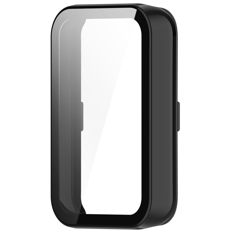 For Honor Band 9 PC + Tempered Film Integrated Watch Protective Case(Black) - Watch Cases by PMC TechLife | Online Shopping South Africa | PMC TechLife