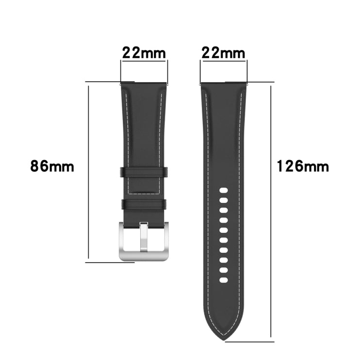 For Xiaomi Watch 2 22mm Genuine Leather Watch Band(Light Brown) - Watch Bands by PMC TechLife | Online Shopping South Africa | PMC TechLife