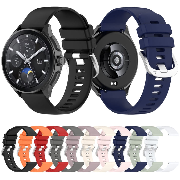For Xiaomi Watch 2 Liquid Glossy Silver Buckle Silicone Watch Band(Black) - Watch Bands by PMC TechLife | Online Shopping South Africa | PMC TechLife