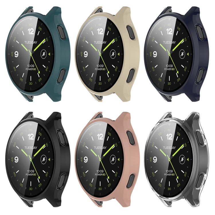 For Xiaomi Watch 2 PC + Tempered Film Integrated Watch Protective Case(Pink) - Watch Cases by PMC TechLife | Online Shopping South Africa | PMC TechLife
