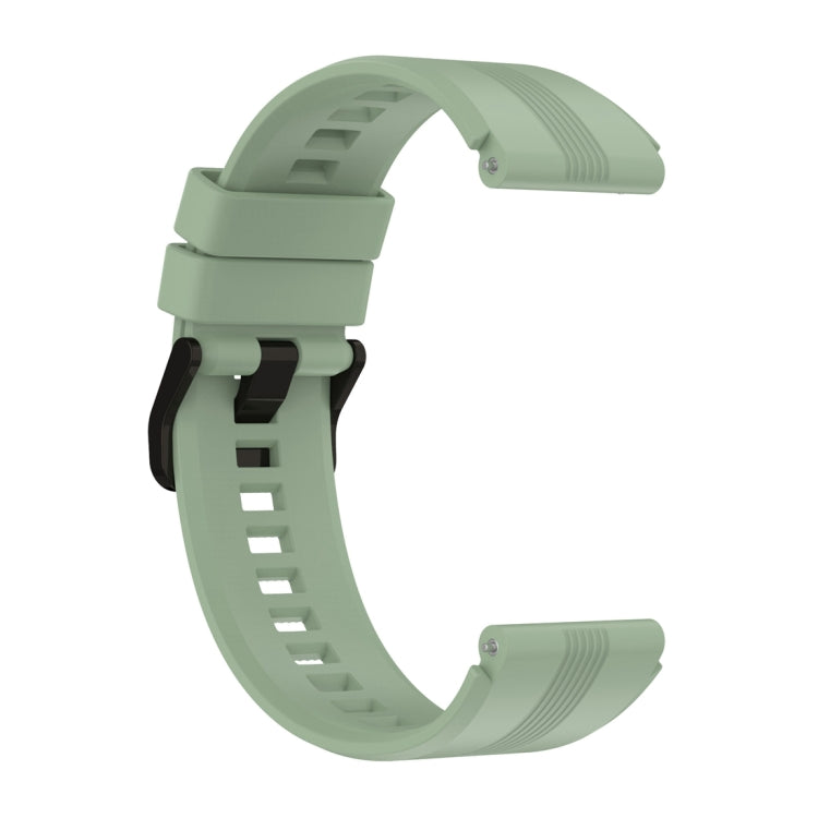 For Honor Watch GS 4 Striped Stainless Steel Buckle Silicone Watch Band(Green) - Watch Bands by PMC TechLife | Online Shopping South Africa | PMC TechLife