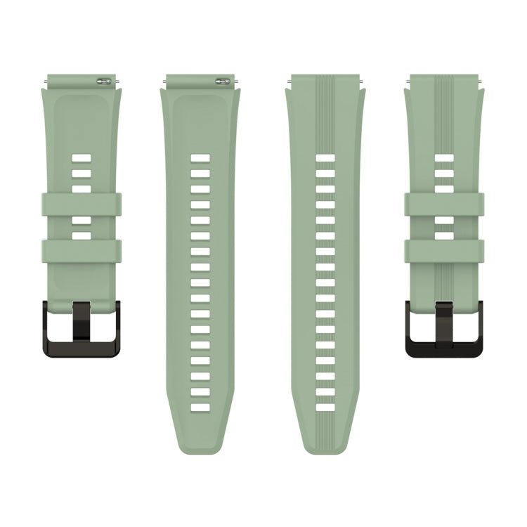 For Honor Watch GS 4 Striped Stainless Steel Buckle Silicone Watch Band(Green) - Watch Bands by PMC TechLife | Online Shopping South Africa | PMC TechLife