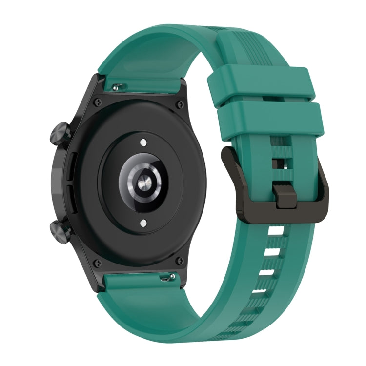 For Honor Watch GS 4 Striped Stainless Steel Buckle Silicone Watch Band(Pine Green) - Watch Bands by PMC TechLife | Online Shopping South Africa | PMC TechLife