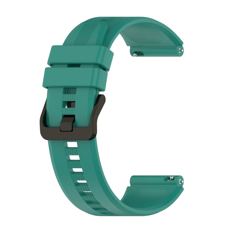 For Honor Watch GS 4 Striped Stainless Steel Buckle Silicone Watch Band(Pine Green) - Watch Bands by PMC TechLife | Online Shopping South Africa | PMC TechLife