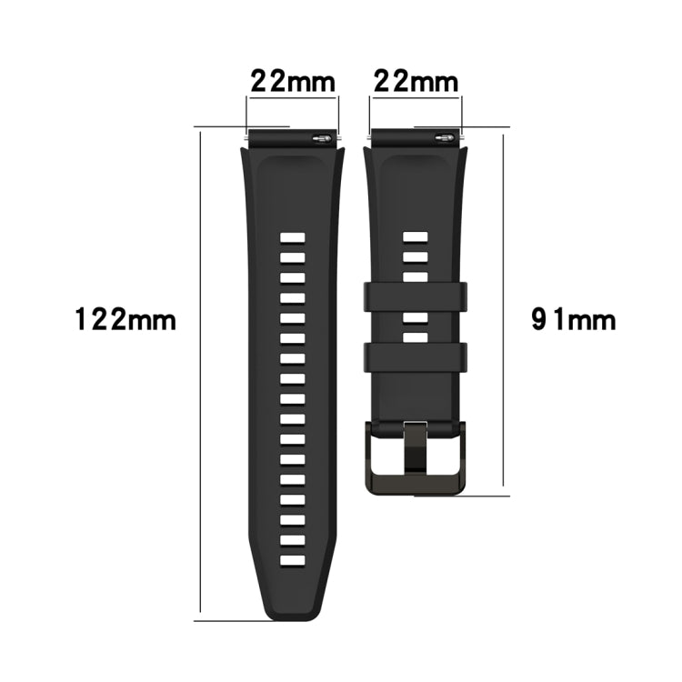 For Honor Watch GS 4 Striped Stainless Steel Buckle Silicone Watch Band(White) - Watch Bands by PMC TechLife | Online Shopping South Africa | PMC TechLife