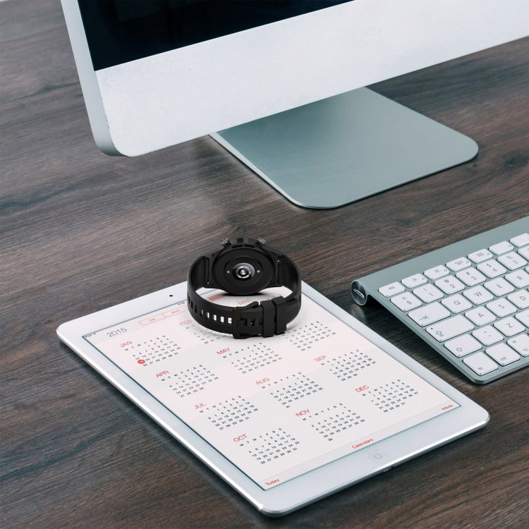 For Honor Watch GS 4 Striped Stainless Steel Buckle Silicone Watch Band(White) - Watch Bands by PMC TechLife | Online Shopping South Africa | PMC TechLife