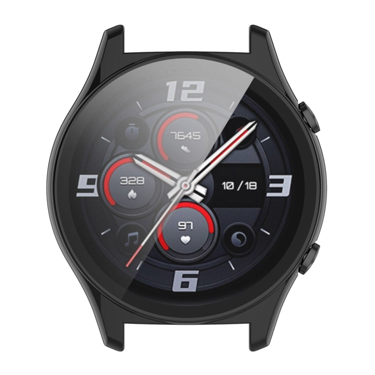 For Honor Watch GS 4 PC + Tempered Film Integrated Watch Protective Case(Black) - Watch Cases by PMC TechLife | Online Shopping South Africa | PMC TechLife | Buy Now Pay Later Mobicred