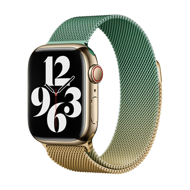 For Apple Watch Series 5 44mm Milan Gradient Loop Magnetic Buckle Watch Band(Gold Violet) - free shipping - PMC TechLife - Order now!