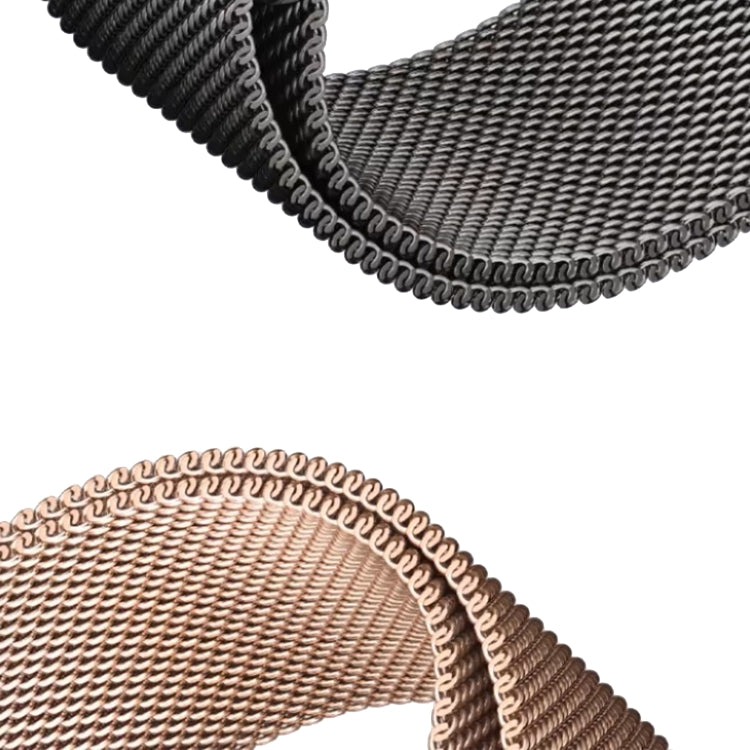 For Apple Watch Series 9 45mm Two Color Milanese Loop Magnetic Watch Band(Pink Orange) - Watch Bands by PMC TechLife | Online Shopping South Africa | PMC TechLife
