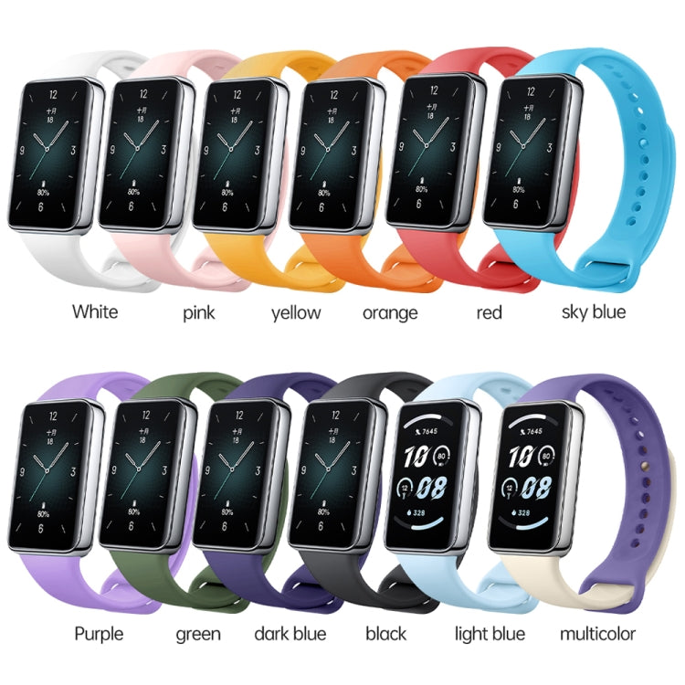 For Honor Band 9 Solid Color Silicone Watch Band(Starlight Purple) - Watch Bands by PMC TechLife | Online Shopping South Africa | PMC TechLife