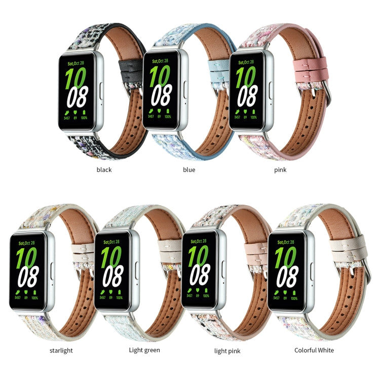 For Samsung Galaxy Fit 3 Woolen Leather Watch Band(Blue) - free shipping - PMC TechLife - Order now!