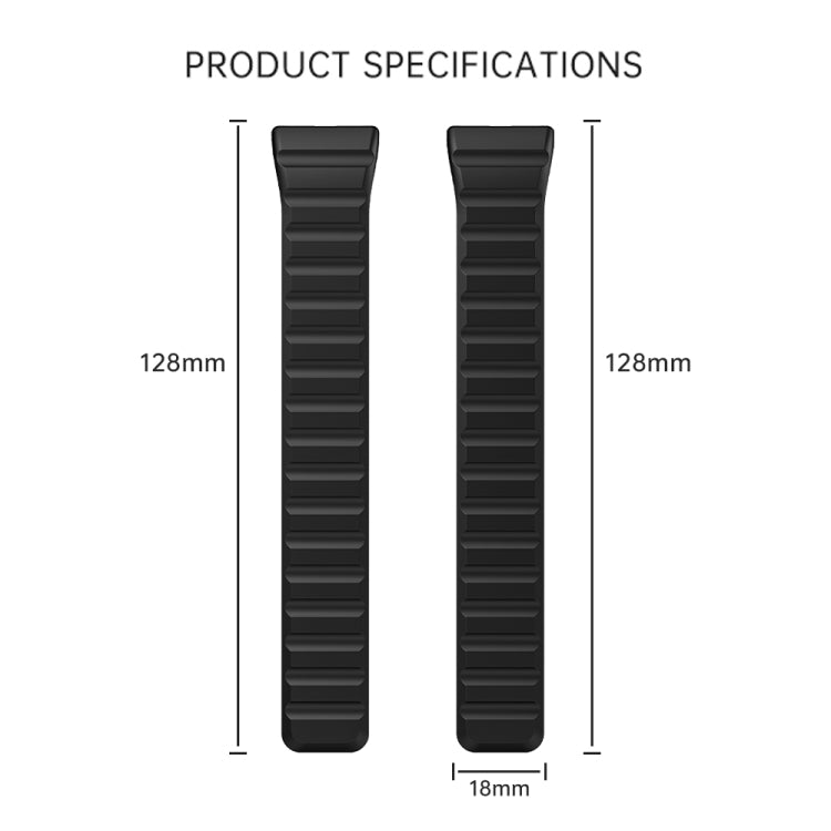 For Samsung Galaxy Fit 3 Two Color Magnetic Silicone Watch Band(Black Red) - Watch Bands by PMC TechLife | Online Shopping South Africa | PMC TechLife
