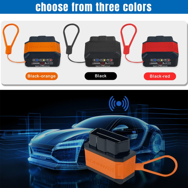 KONNWEI KW906 Bluetooth 5.0 Car OBD2 Scanner Support Android & iOS(Black Red) - free shipping - PMC TechLife - Order now!