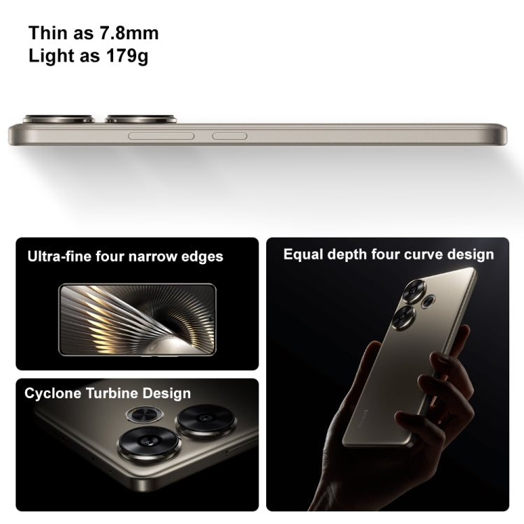 Xiaomi Redmi Turbo 3, 12GB+512GB, 6.67 inch Xiaomi HyperOS Snapdragon 8s Gen 3 Octa Core 3.0GHz, NFC, Network: 5G, Support Google Play(Titanium) - free shipping - PMC TechLife - Order now!