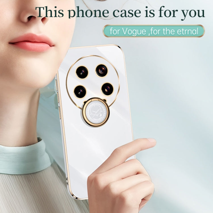For Xiaomi 14 Ultra 5G XINLI Straight Edge 6D Electroplate TPU Phone Case with Ring Holder(Mint Green) - free shipping - PMC Jewellery - Order now!
