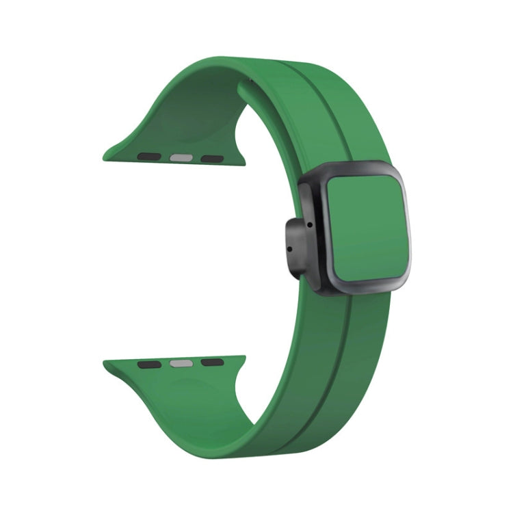 For Apple Watch Ultra 2 49mm Magnetic Square Buckle Silicone Watch Band(Alfalfa) - Watch Bands by PMC TechLife | Online Shopping South Africa | PMC TechLife