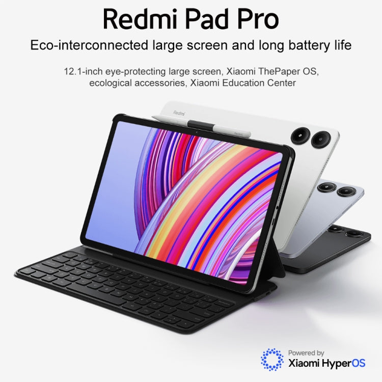 Xiaomi Redmi Pad Pro 12.1 inch Tablet PC, 8GB+128GB, HyperOS Qualcomm Snapdragon 7s Gen2 Octa Core, 10000mAh Battery(Cyan) - free shipping - PMC TechLife - Order now!