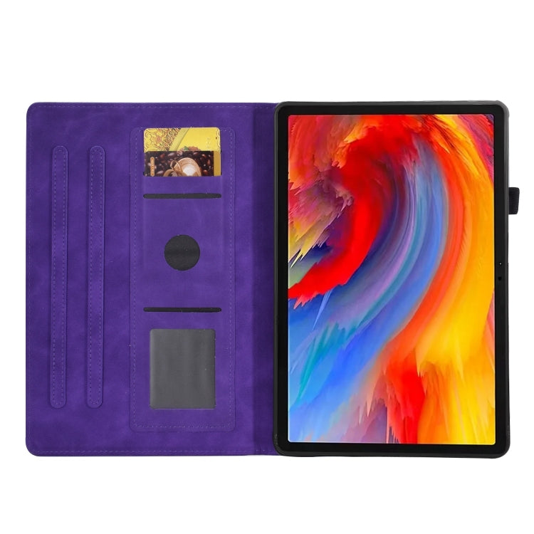 For Lenovo Tab M11 / Xiaoxin Pad 11 2024 Smile Embossed Smart Leather Tablet Case(Purple) - Lenovo by PMC Jewellery | Online Shopping South Africa | PMC Jewellery | Buy Now Pay Later Mobicred