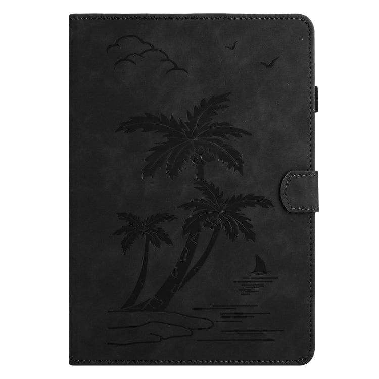 For Lenovo Tab M11/Xiaoxin Pad 11 2024 Coconut Tree Embossed Smart Leather Tablet Case(Black) - Lenovo by PMC Jewellery | Online Shopping South Africa | PMC Jewellery | Buy Now Pay Later Mobicred