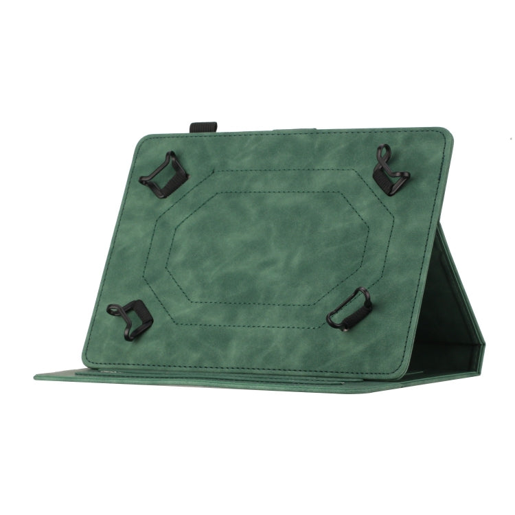 For 10 inch Universal Coconut Tree Embossed Leather Tablet Case(Green) - 10 - 11 inch by PMC TechLife | Online Shopping South Africa | PMC TechLife | Buy Now Pay Later Mobicred