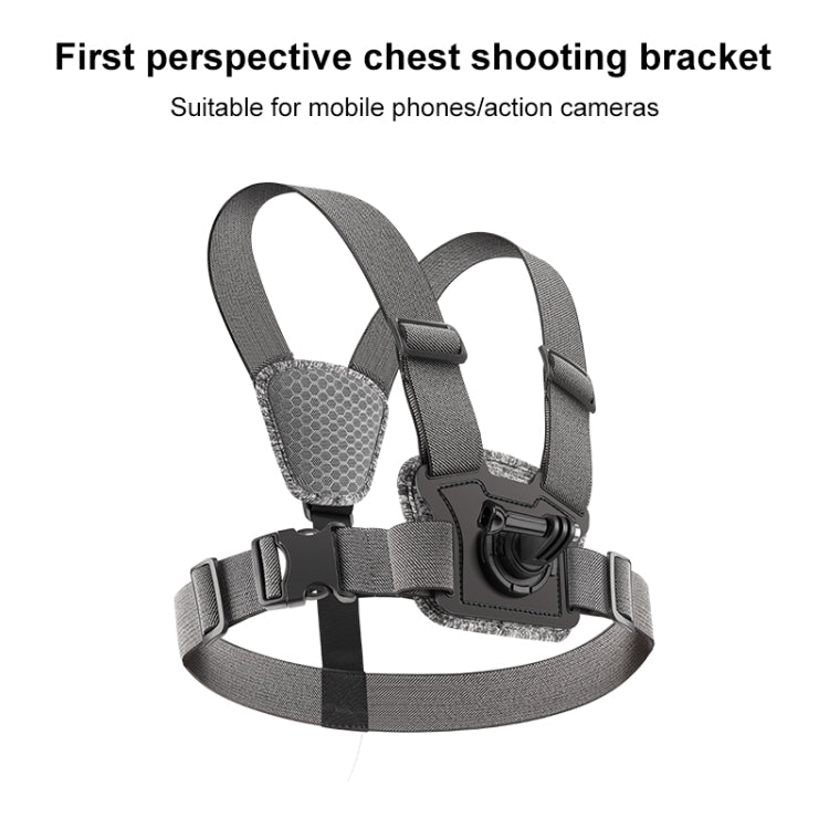 4 in 1 Adjustable Body Mount Belt Chest Strap with Mount & Screw(Grey) - Chest Belt by RUIGPRO | Online Shopping South Africa | PMC TechLife | Buy Now Pay Later Mobicred