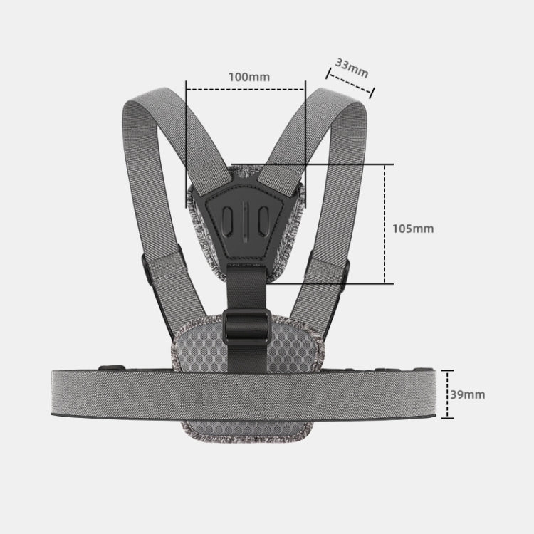 4 in 1 Adjustable Body Mount Belt Chest Strap with Mount & Screw(Grey) - Chest Belt by RUIGPRO | Online Shopping South Africa | PMC TechLife | Buy Now Pay Later Mobicred