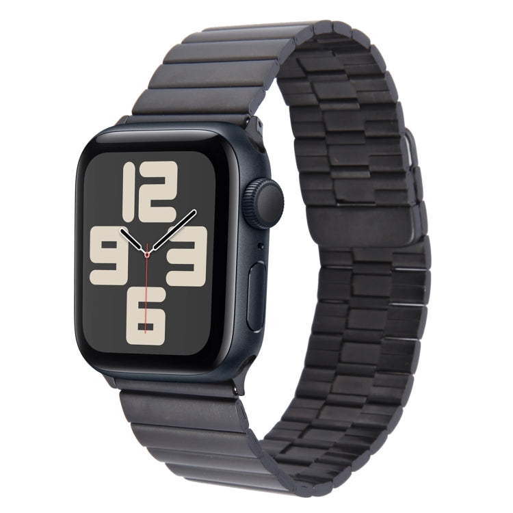 For Apple Watch SE 2023 40mm Bamboo Stainless Steel Magnetic Watch Band(Black) - free shipping - PMC TechLife - Order now!