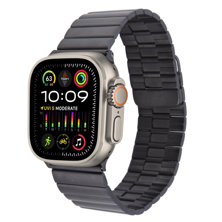 For Apple Watch Ultra 2 49mm Bamboo Stainless Steel Magnetic Watch Band(Black) - free shipping - PMC TechLife - Order now!