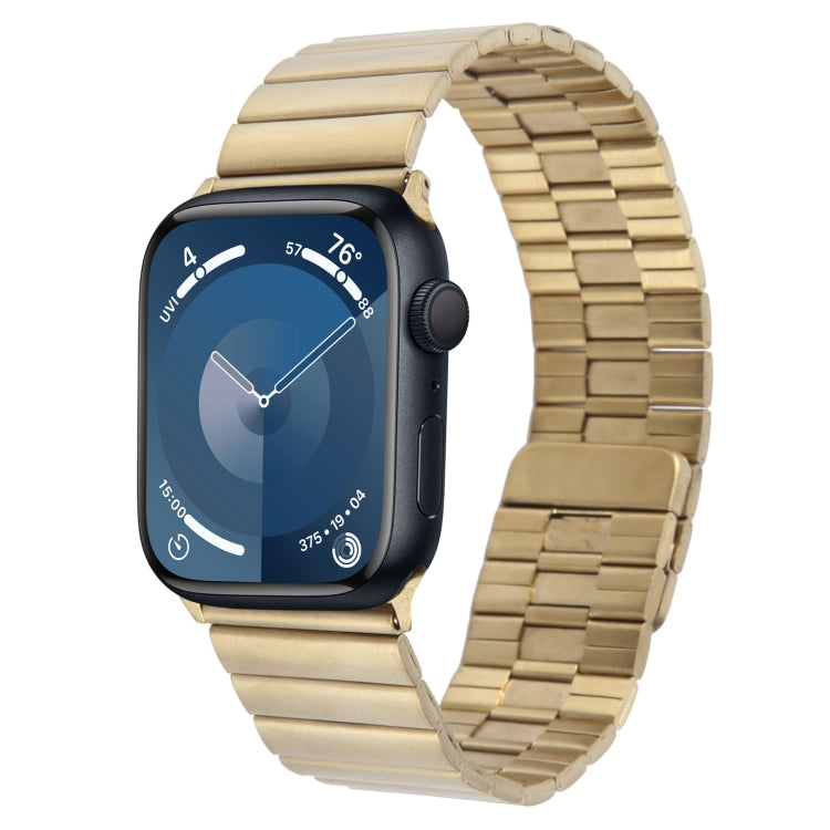 For Apple Watch Series 9 45mm Bamboo Stainless Steel Magnetic Watch Band(Gold) - free shipping - PMC TechLife - Order now!