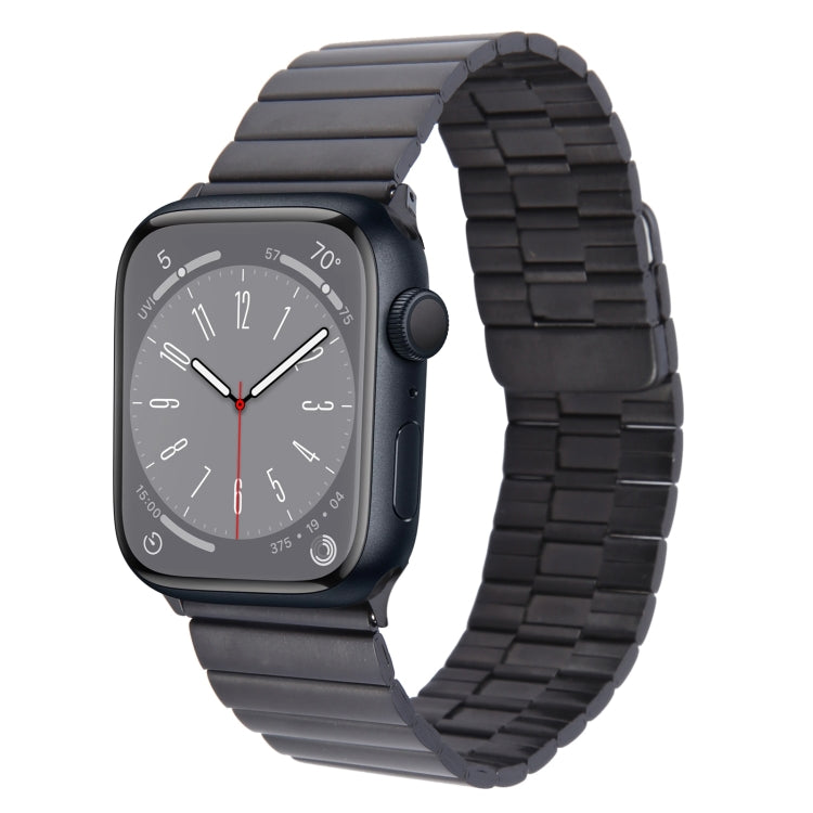For Apple Watch Series 8 41mm Bamboo Stainless Steel Magnetic Watch Band(Black) - free shipping - PMC TechLife - Order now!