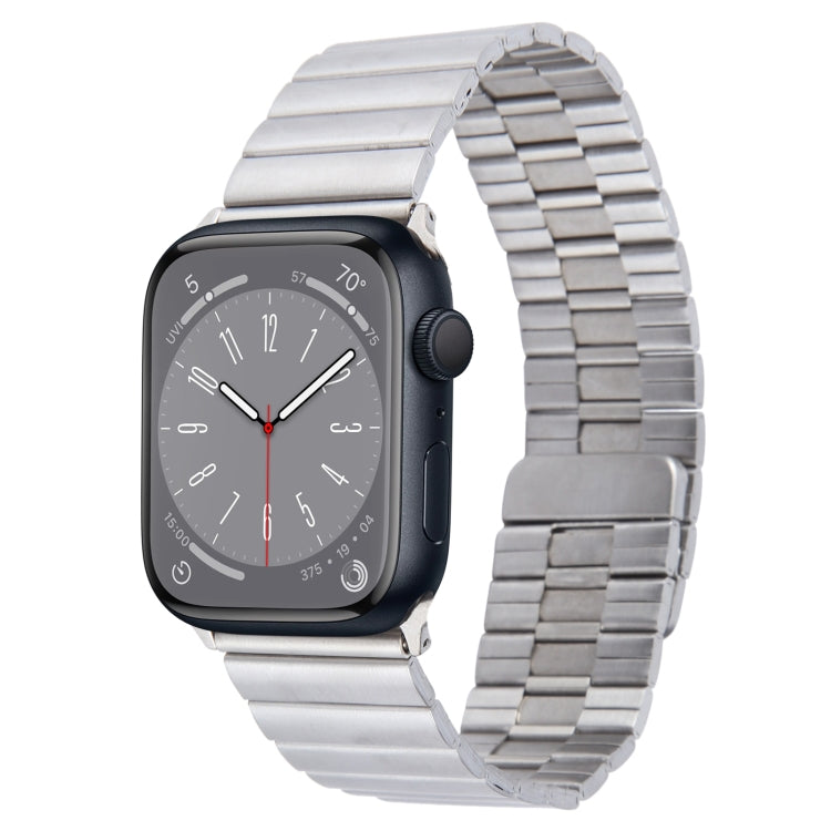 For Apple Watch Series 8 41mm Bamboo Stainless Steel Magnetic Watch Band(Sliver) - free shipping - PMC TechLife - Order now!