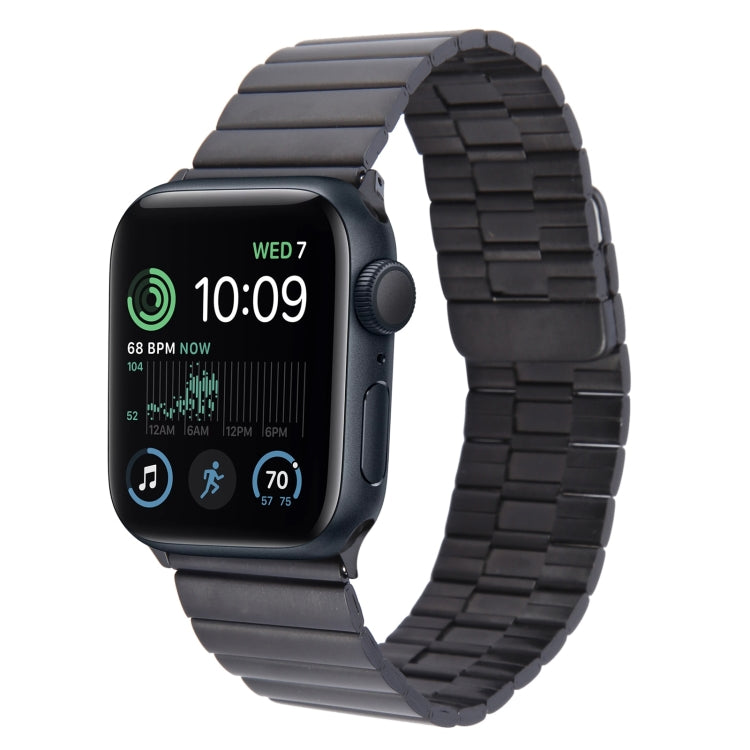 For Apple Watch SE 2022 40mm Bamboo Stainless Steel Magnetic Watch Band(Black) - free shipping - PMC TechLife - Order now!