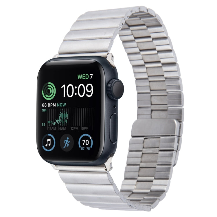 For Apple Watch SE 2022 44mm Bamboo Stainless Steel Magnetic Watch Band(Sliver) - free shipping - PMC TechLife - Order now!