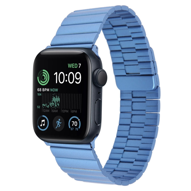 For Apple Watch SE 2022 44mm Bamboo Stainless Steel Magnetic Watch Band(Blue) - free shipping - PMC TechLife - Order now!