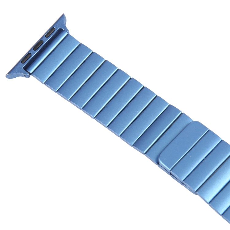 For Apple Watch SE 2022 44mm Bamboo Stainless Steel Magnetic Watch Band(Blue) - free shipping - PMC TechLife - Order now!