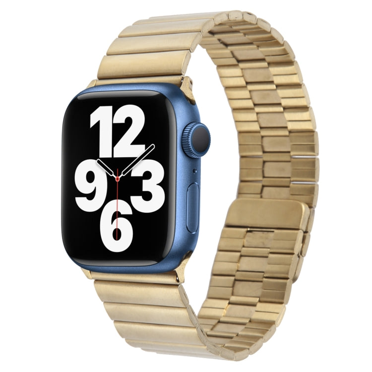 For Apple Watch Series 7 45mm Bamboo Stainless Steel Magnetic Watch Band(Gold) - free shipping - PMC TechLife - Order now!