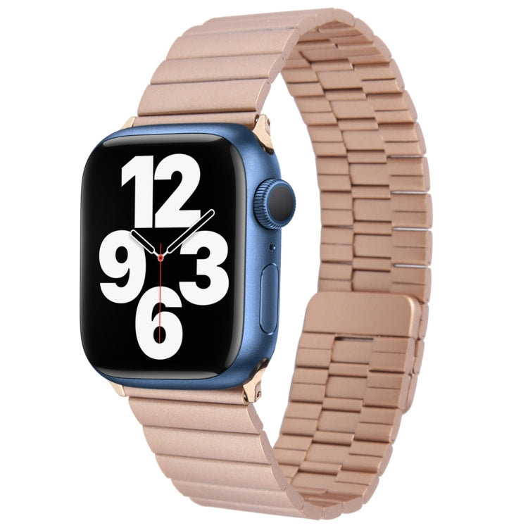 For Apple Watch SE 40mm Bamboo Stainless Steel Magnetic Watch Band(Rose Gold) - free shipping - PMC TechLife - Order now!