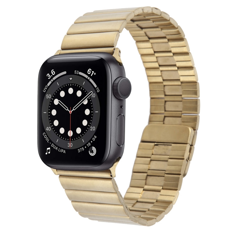 For Apple Watch Series 6 40mm Bamboo Stainless Steel Magnetic Watch Band(Gold) - free shipping - PMC TechLife - Order now!