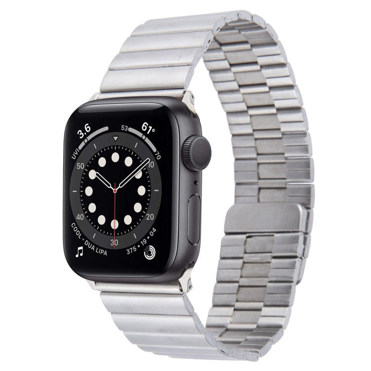 For Apple Watch Series 6 44mm Bamboo Stainless Steel Magnetic Watch Band(Sliver) - free shipping - PMC TechLife - Order now!