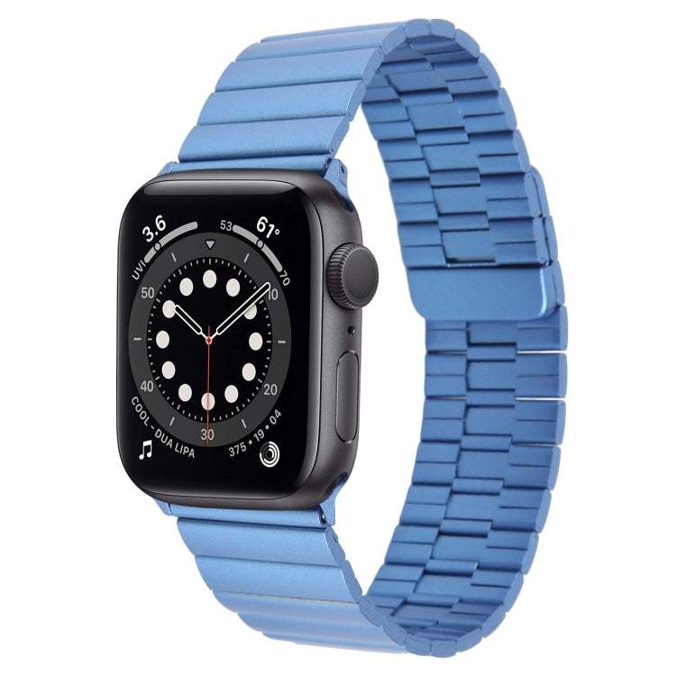 For Apple Watch Series 6 44mm Bamboo Stainless Steel Magnetic Watch Band(Blue) - free shipping - PMC TechLife - Order now!