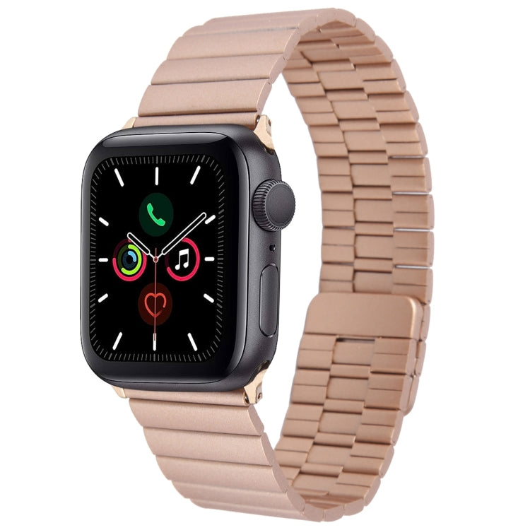 For Apple Watch Series 5 40mm Bamboo Stainless Steel Magnetic Watch Band(Rose Gold) - free shipping - PMC TechLife - Order now!