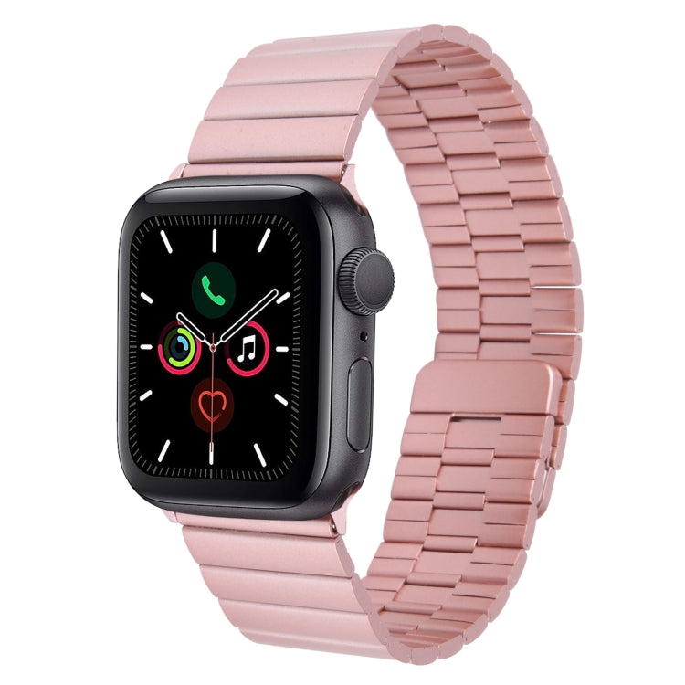 For Apple Watch Series 5 40mm Bamboo Stainless Steel Magnetic Watch Band(Pink) - free shipping - PMC TechLife - Order now!
