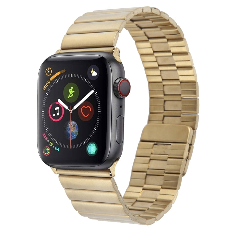 For Apple Watch Series 4 44mm Bamboo Stainless Steel Magnetic Watch Band(Gold) - free shipping - PMC TechLife - Order now!
