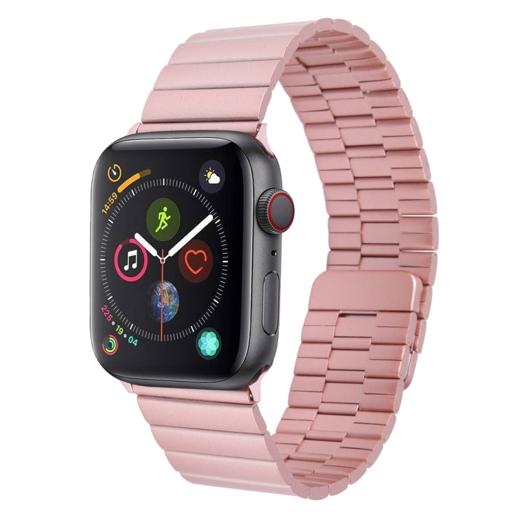 For Apple Watch Series 4 40mm Bamboo Stainless Steel Magnetic Watch Band(Pink) - free shipping - PMC TechLife - Order now!