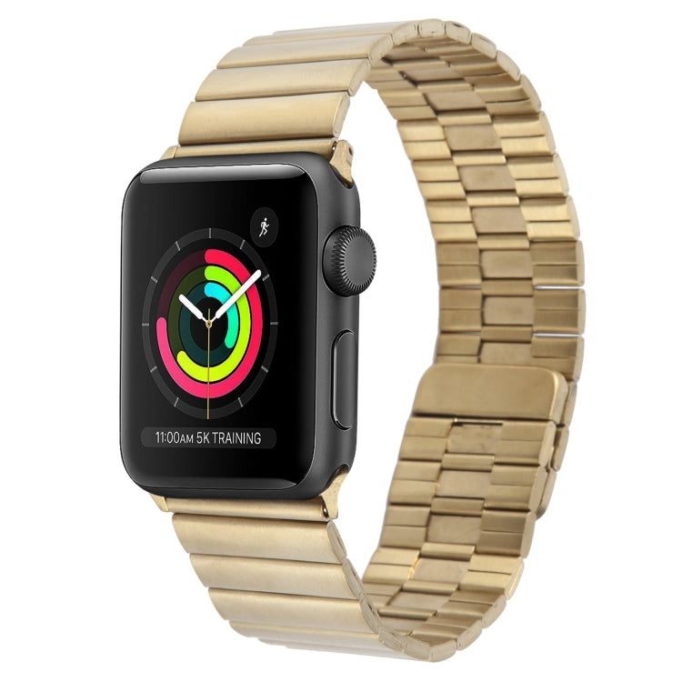 For Apple Watch Series 3 38mm Bamboo Stainless Steel Magnetic Watch Band(Gold) - free shipping - PMC TechLife - Order now!